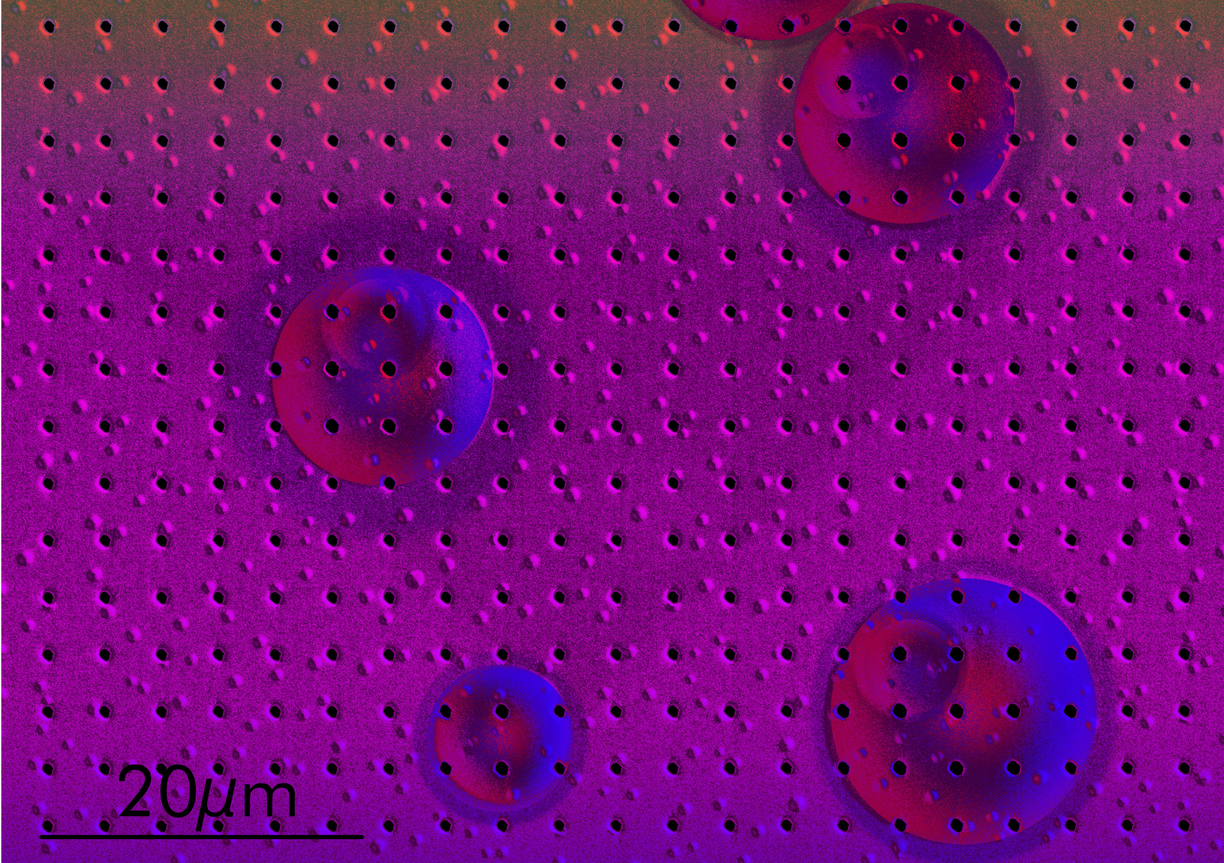 thin film bubbles formed during deposition