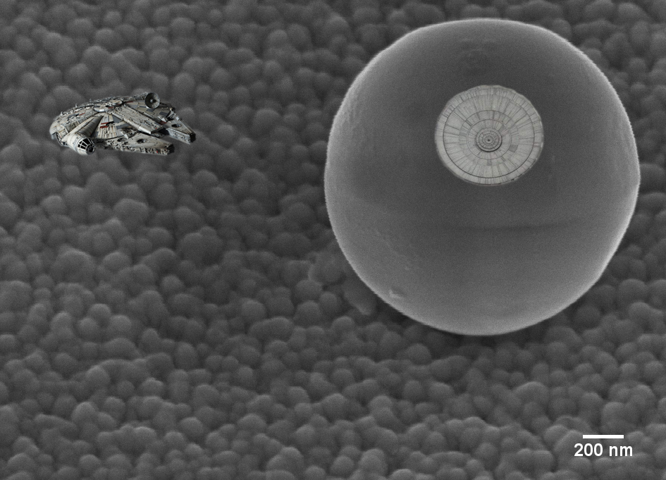 Au nanoparticle on a SiC sample surface
