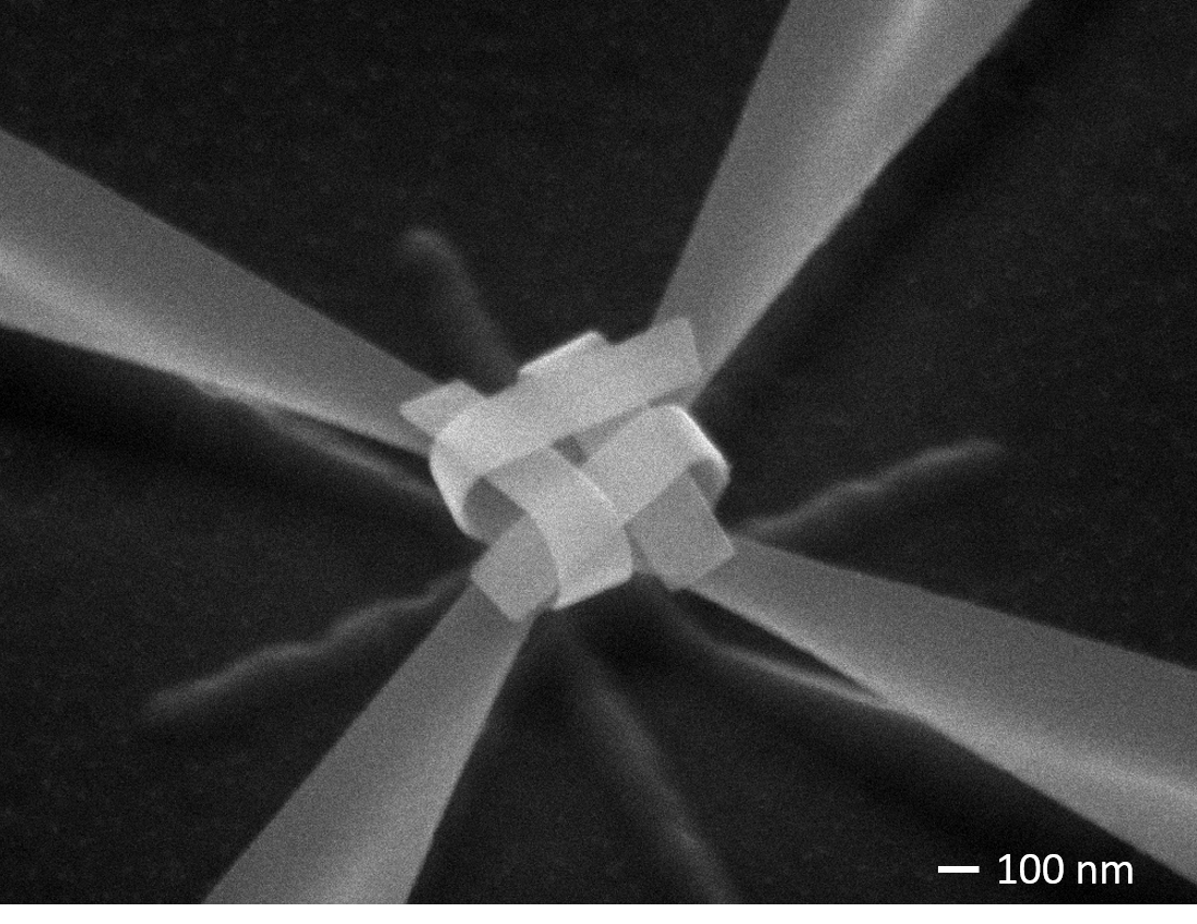 a nanoknot has been woven using an electron beam