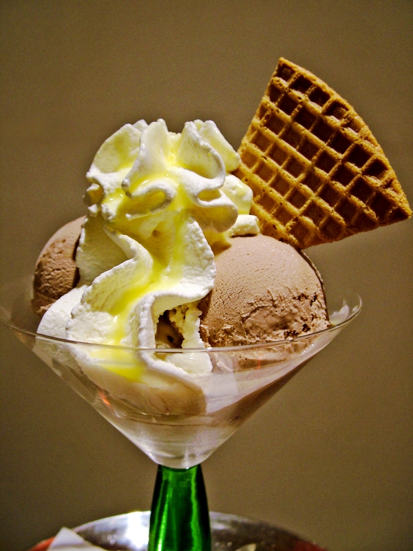 Ice cream in a glass