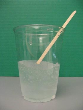 Water Absorbing Polymer in a Glass